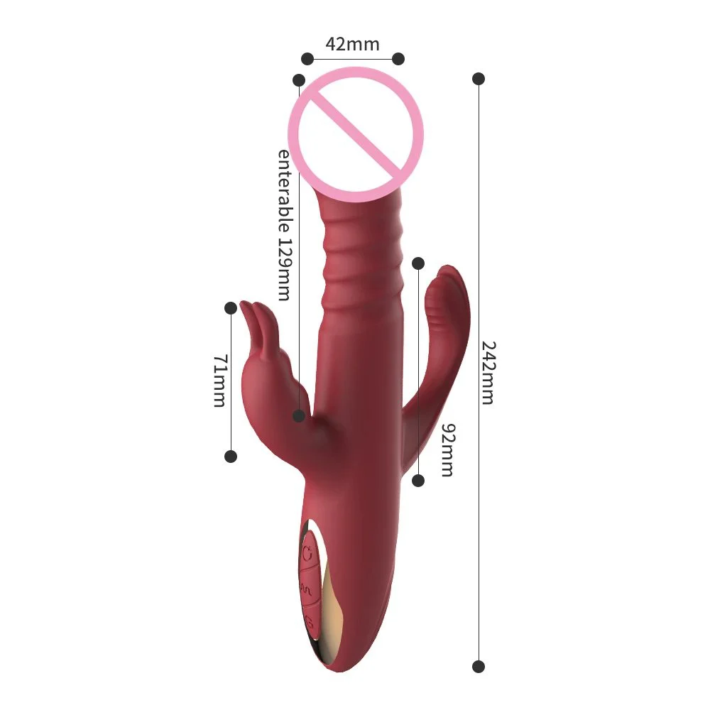 Gelance Rabbit Retractable Vibrator Three-point Vibration Sex Toys Adult for Women Vagina Vibrator
