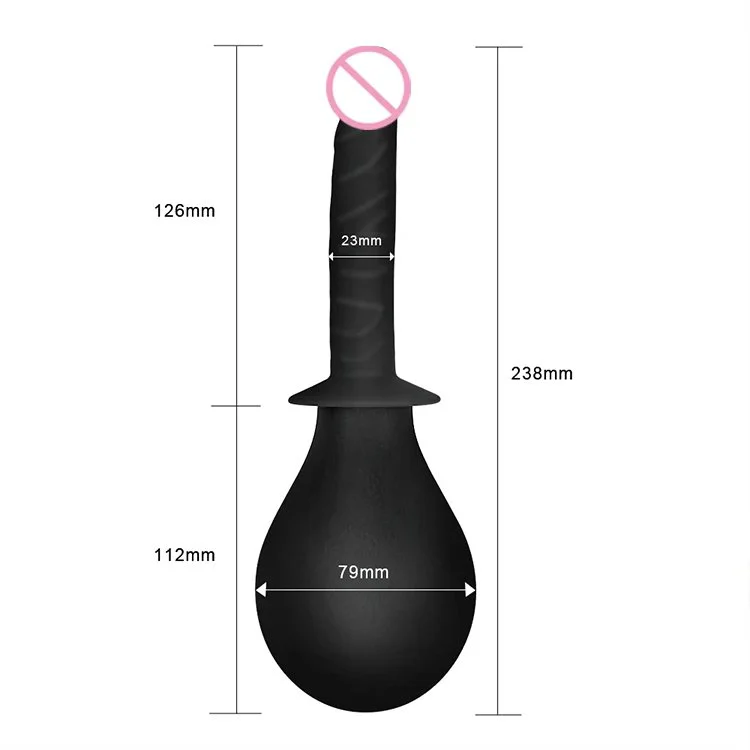 Eco-Friendly Silicone Flusher Bondage Fetish Deluxe Douche Wash Vagina Anus