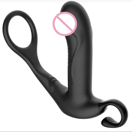 Male G-point Remote Control Backyard Massager Silicone Anal Plug Toy Vibration Lock Sperm Ring Prostate Massager