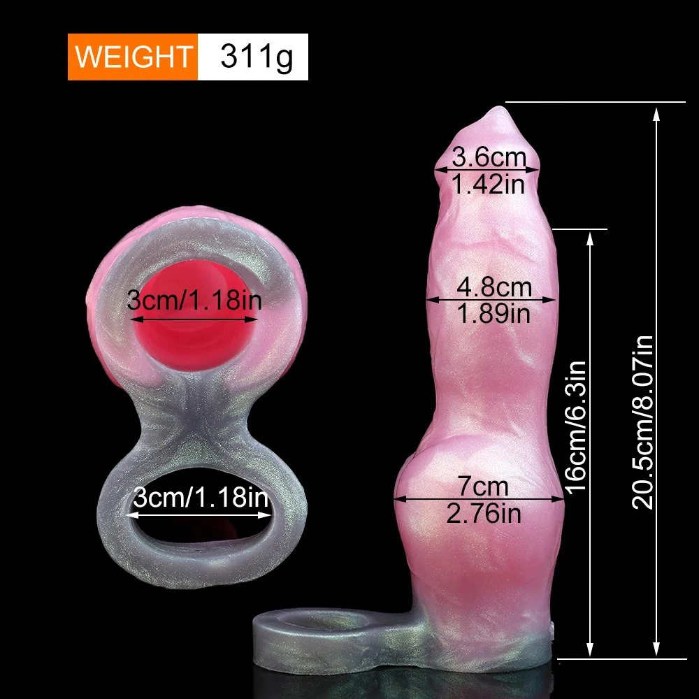 Polarized Wine Spirit Strap-on Penis Sleeve Closed Design Sleeve for Men Gay Sissy