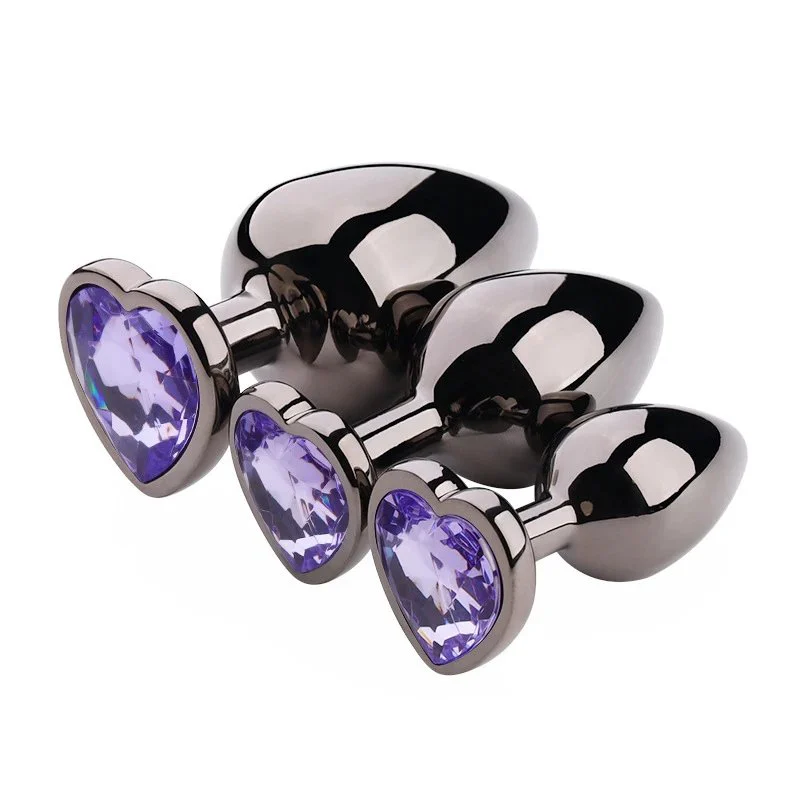 Metal Heart-shaped Butt Plug Adult Sex Toy Anal Dilator