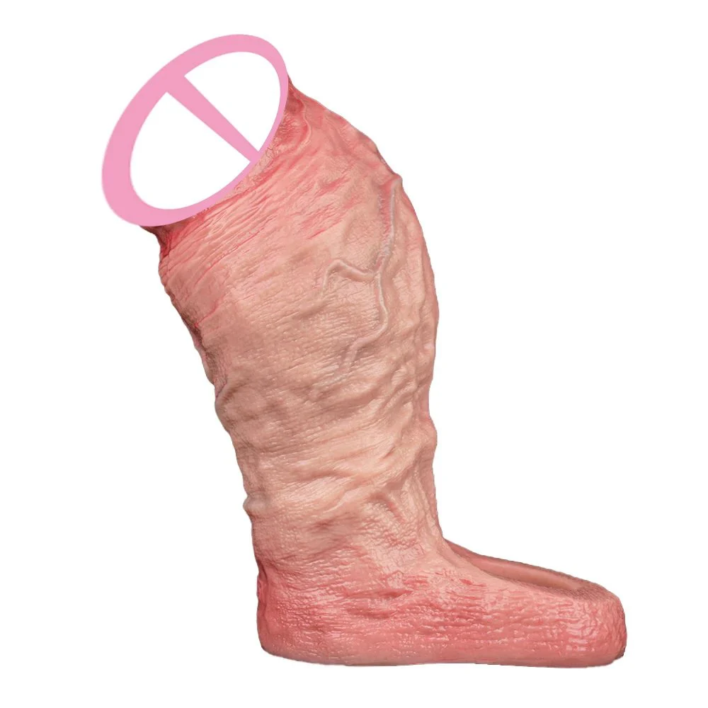 Realistic Dildo Male Penis Enlargement Soft Silicone Penis Enlargement Sleeve Simulation Sex Couple Sex Toy