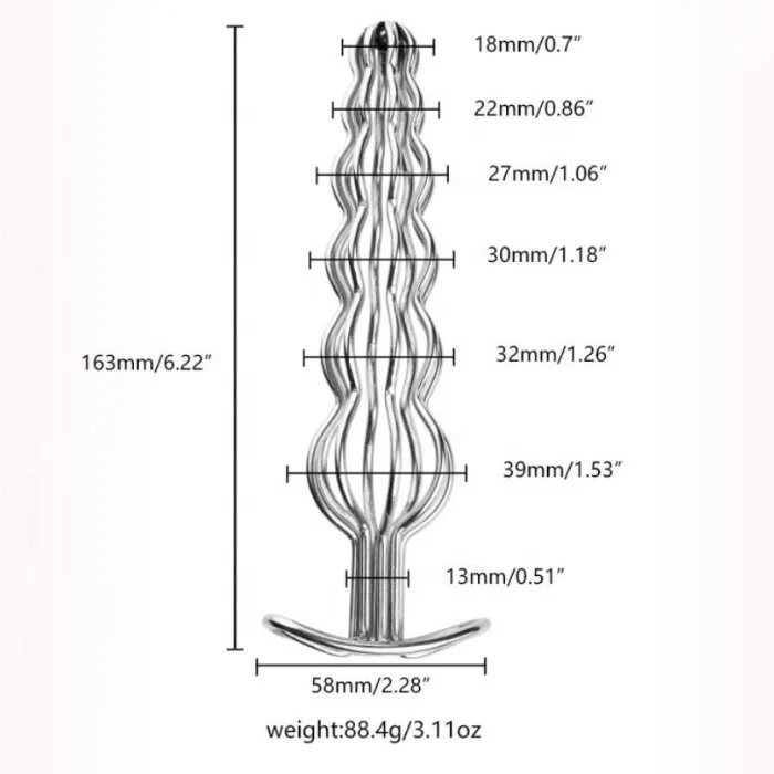 Metal Hollow Anal Expander Sex Toys for Couples Seeking Anal Enjoyment