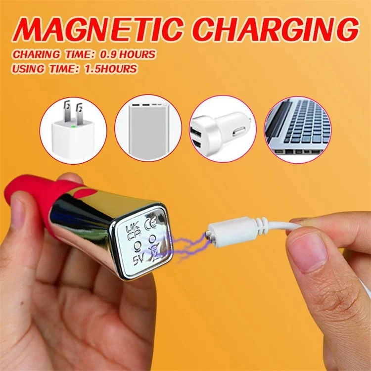 Waterproof 10 Speed Jump Egg G Spot USB Mini Bullet Sex Lipstick Vibrator for Female Masturbation