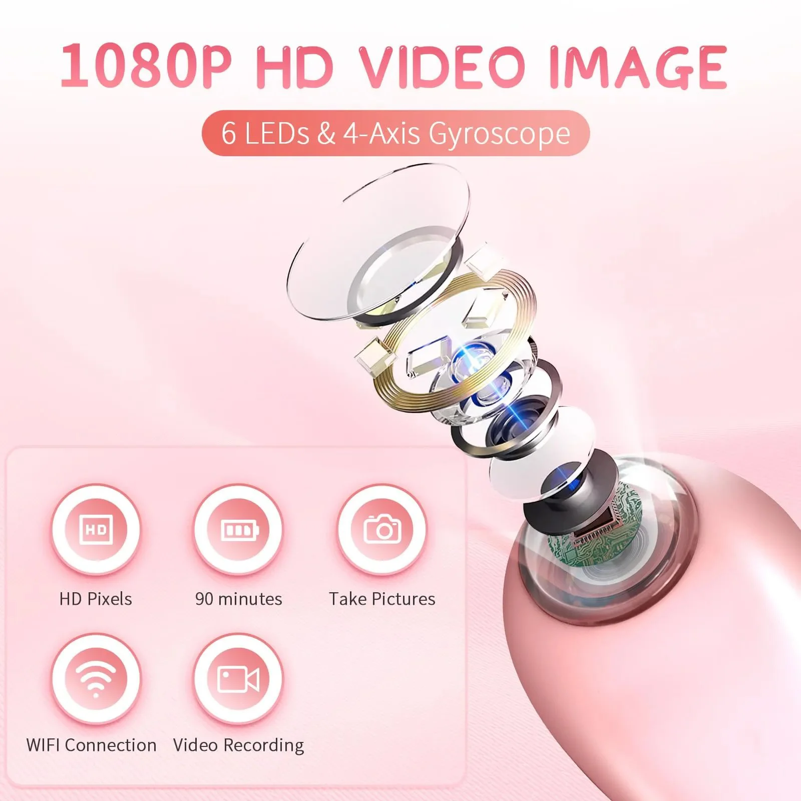 App Control Heating Endoscope Dildo Vibrator Clitoral G-spot Anal Stimulation Wireless Camera G Spot Vibrator for Women Men