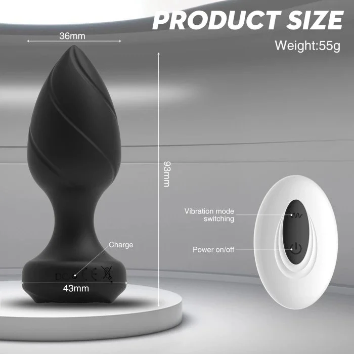 New Vibrating Butt Plug Rechargeable Anal Vibrator With Remote Control 10 Vibration Modes Waterproof Anal Sex Toys for Men