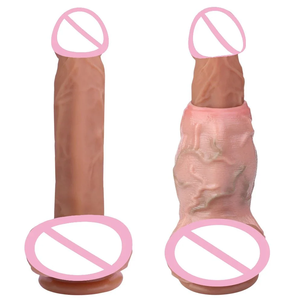 Real Texture Penis Enlargement Sleeve for Men Adult Erotic Goods Hombre Cock Delay Ejaculatio Condoms