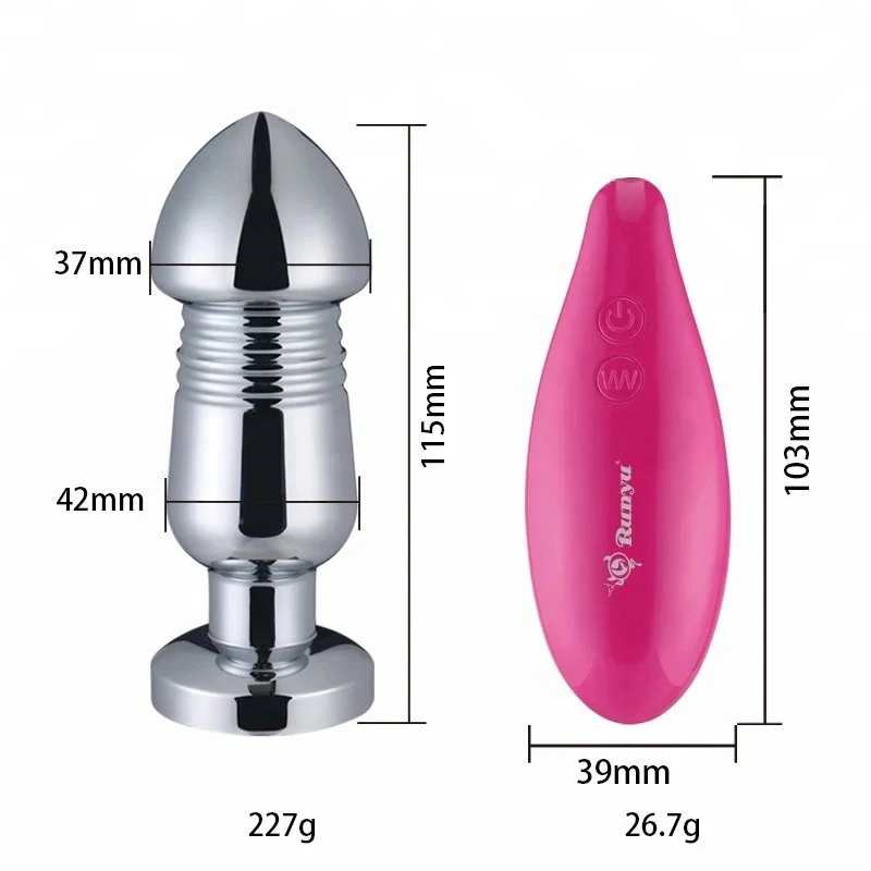 Metal Unisex 7 Frequency Anal Sex Remote Control Butt Plug Vibrator