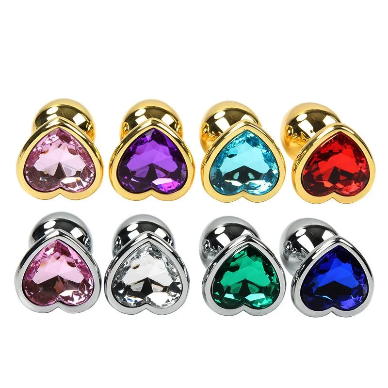 Heart Shape Metal Anal Plug Smooth Safe Adult Toy for Women Romantic Intimate Accessories Couple Flirting Play Props
