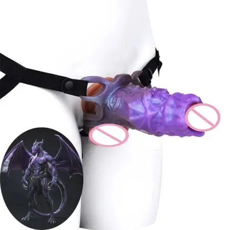 Silicone Fantasy Monster Penis Sleeve Bdsm Dildo Sheath Reusable Condom Cock Enlargement Delay Ejaculation Men Sex Toys