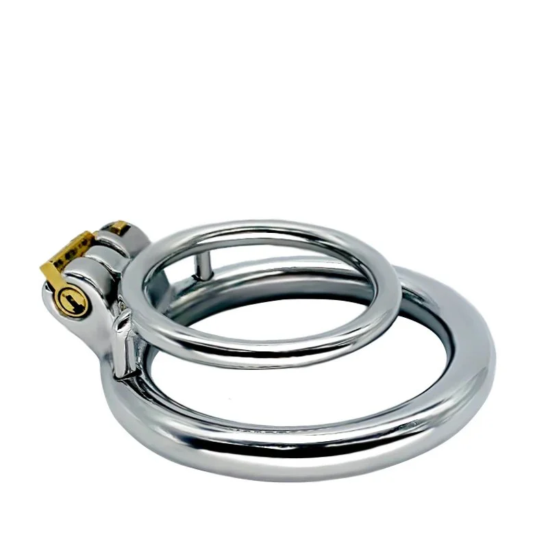 304 Stainless Steel Solitary Extreme Lockdown Male Chastity Device Adjustable Cock Cage for Gay With Brass Key