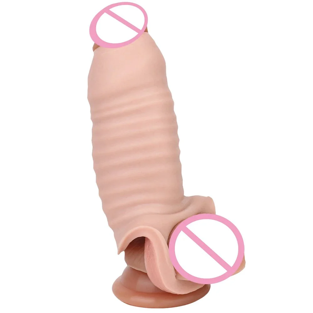 Soft Penis Enlargement Sleeve Realistic Dildo Simulation Sex Feeling Male Penis Enlargement Couple Sex Toys