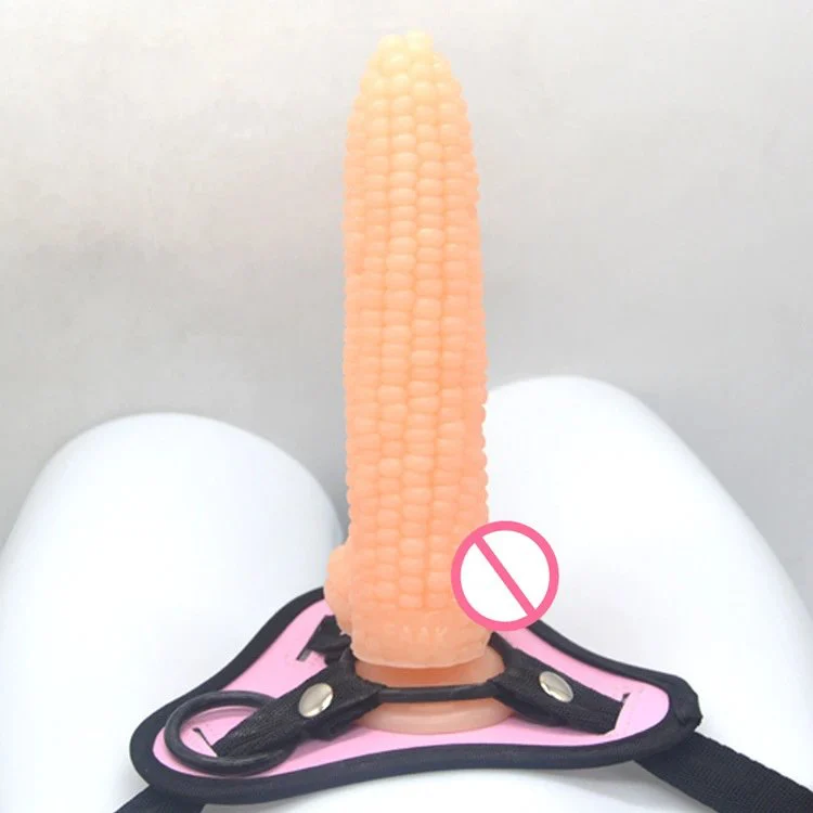 19cm Corn Shape Dildo Anal Plug Lesbian Sex Toy Penis with Belt Sex Toy Strap on Dildo Pants for Lesbian