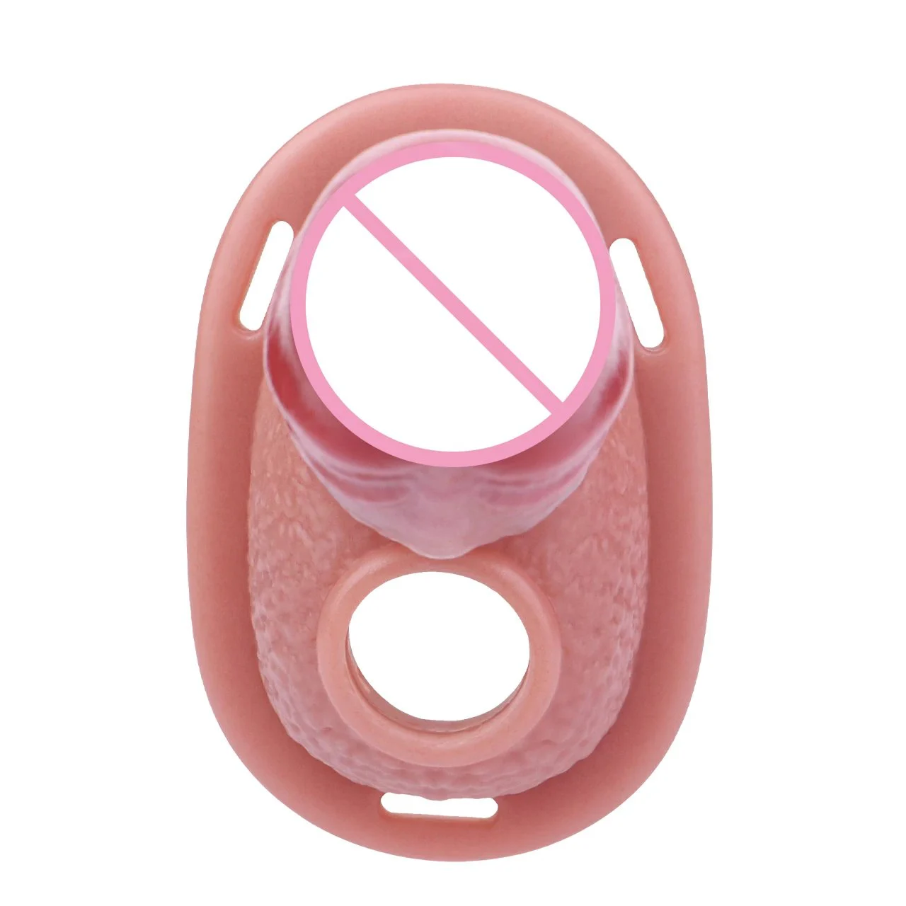 Soft Silicone Hollow Realistic Penis Extender Penis Sleeves Sex Toys for Men Penis Extension Strapon Dildo with Harness Belt