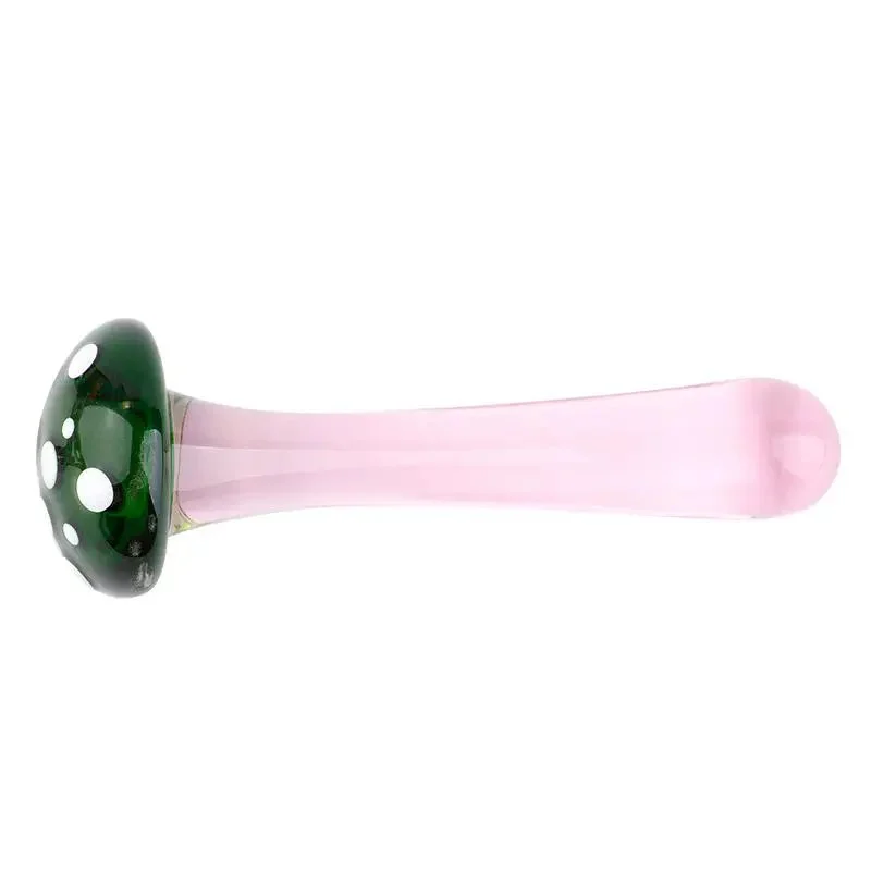 Glass Crystal Transparent Mushroom Anal Plug Butt Pleasure Funny Adult Toys