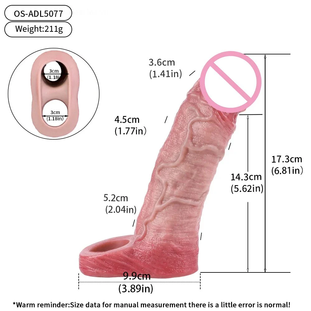 Sex Toys to Enhance the Experience Penis Extenders for Men Silicone Dildo Covers for Effective Penis Enlargement