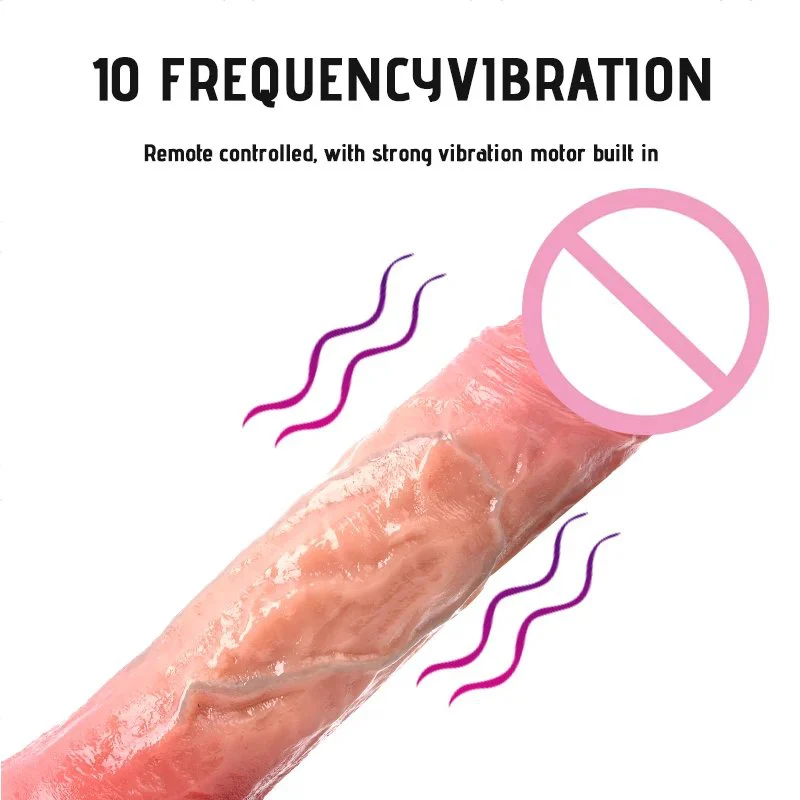 3.9CM 22.5CM Telescopic Rotating Vibration Heating Liquid Silicone Sex Vibrator Artificial Penis