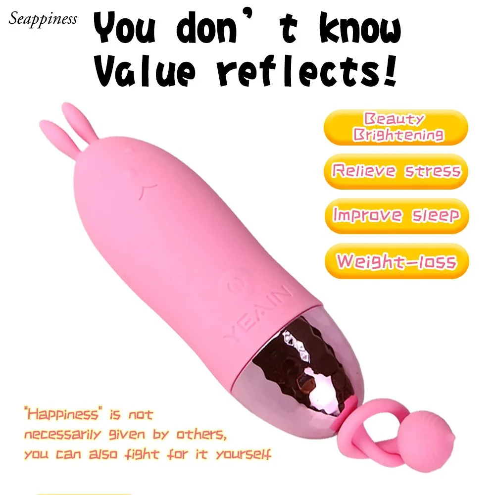 Lovely Animal Design Automatic Vibrating Love for Egg Multi-Frequency Vibration Jumping for Egg Rabbit Ears Stimulation Vibrator