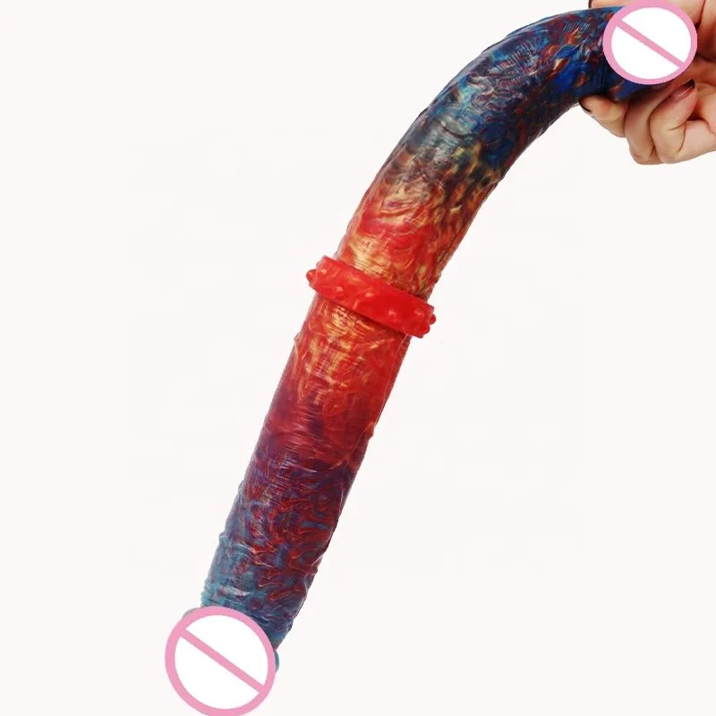 36cm Rubber Rod Huge Size Streamer Color Penis Dildo Sex Device Adults Game Machine