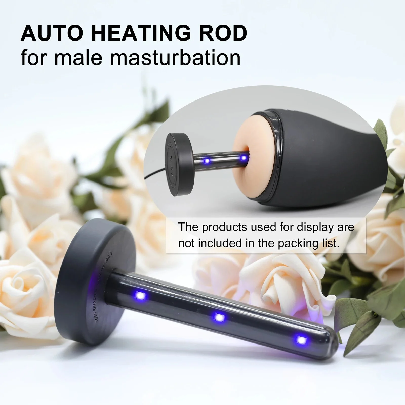 Pocket Pussy Accessories USB Heating Rod Warm Stick Vagina Warmer Erotic Sex Toys Automatic Heating Rod for Male Masturbation