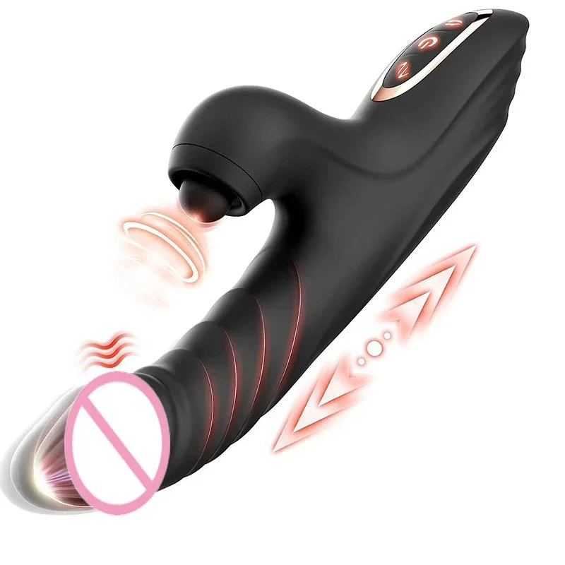 Multifunctional Rabbit Vibrator with Telescopic Vibration Heating Female Masturbator