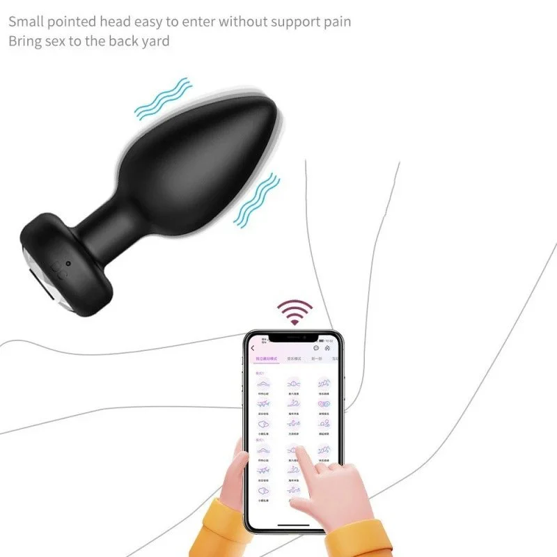 Quiet Vibrating Buttplug with Rechargeable Battery Portable Stimulation Toy for Men and Women