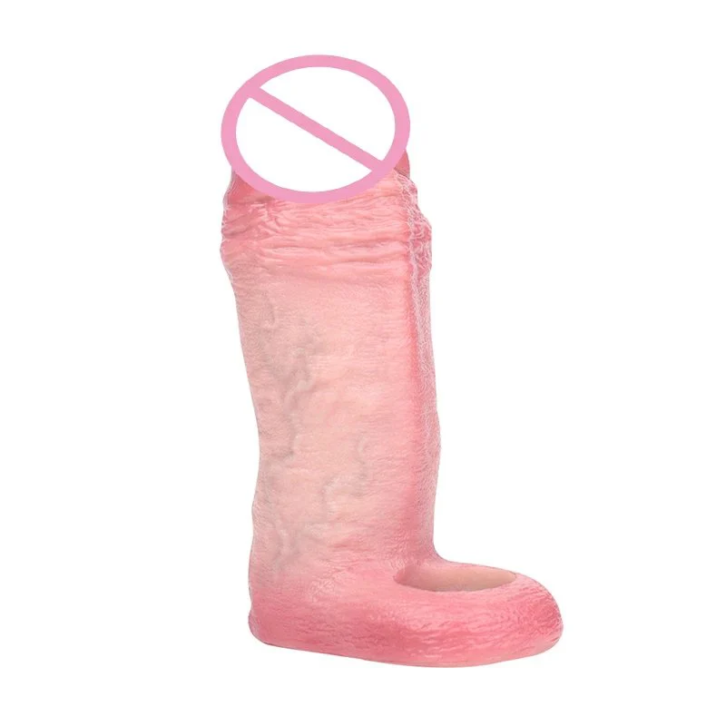 Simulated Male Penis Extender Effectively Increases Size Safe Silicone Material Penis Sleeve Available in Two Sizes