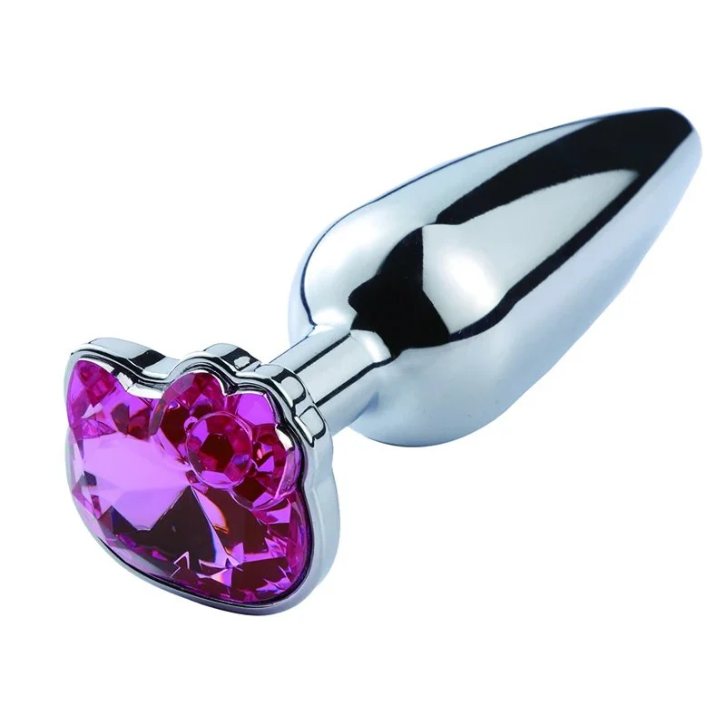 Recommended Product Cat Face Stainless Anal Plug Female Hot Sex Product Diamond Anal Plug