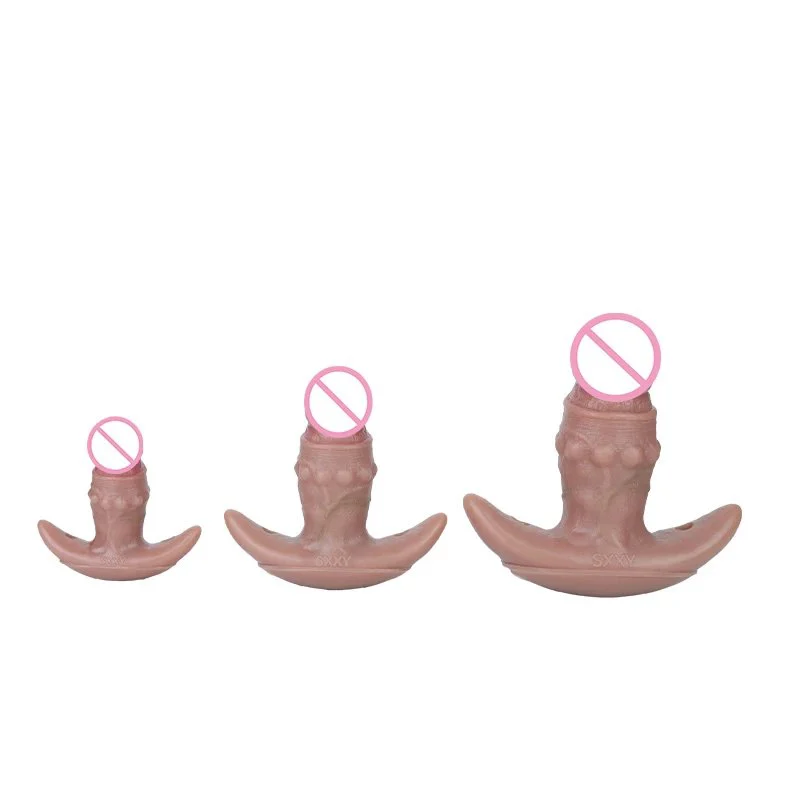 Realistic Anchor Vibrating Butt Plug, Dual Size Options, Soft Silicone Lifelike Feel Adult Toy for Couples