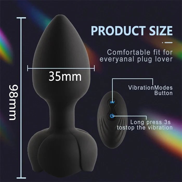 Remote Control 10 Frequency Vibrating Anal Plug Intimate Silicone Anal Pleasure With Premium Quality Product