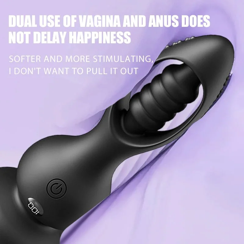Remote Control LED Display Vibrating Anal Sex Toys G Spot Vibrator Prostate Massager for Male and Female
