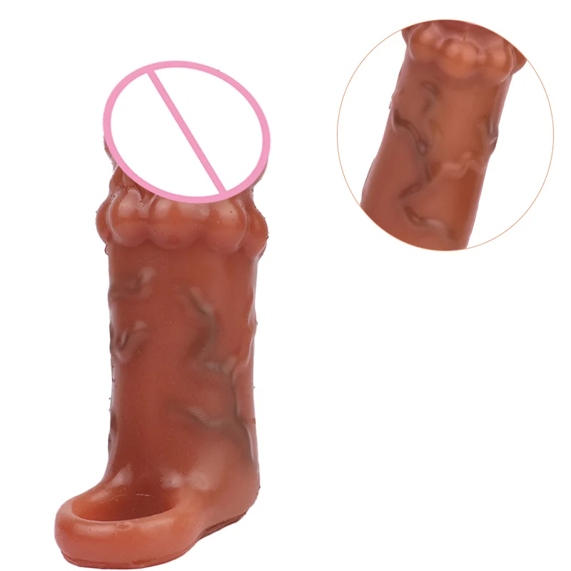 Reusable Condoms for Penis Sleeve Enlargement Soft Silicone Waterproof Custom Penis Sleevepenis Sleeve for Men