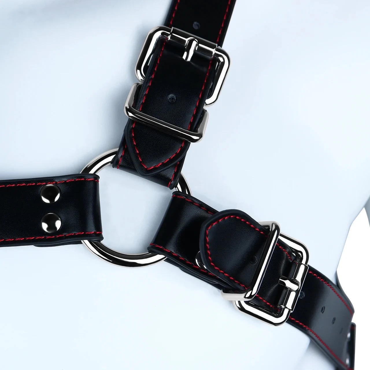 Black PU Strap Belt Accessory Compatible With Chastity Cage Full Body Chest Harness Bondage Restraint Kit Adult Sex Toys