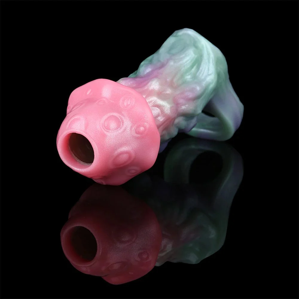 Silicone Dildo Sleeve Opening Design Fantasy Series Adult Sex Toys Internal Texture to Increase the Experience to Wear Firmly