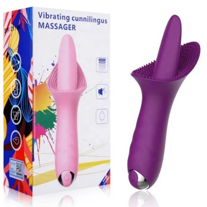 USB Powered 10-Frequency Silicone Tongue Vibrator Sex Toy for Female G-Spot Masturbation