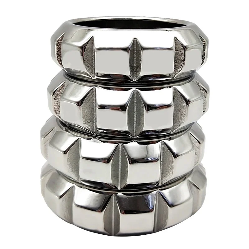 304 Stainless Steel Penis Ring Cock Cages Sex Toy for Big Cock Man Metal Lock Penis Cock Cages for Male