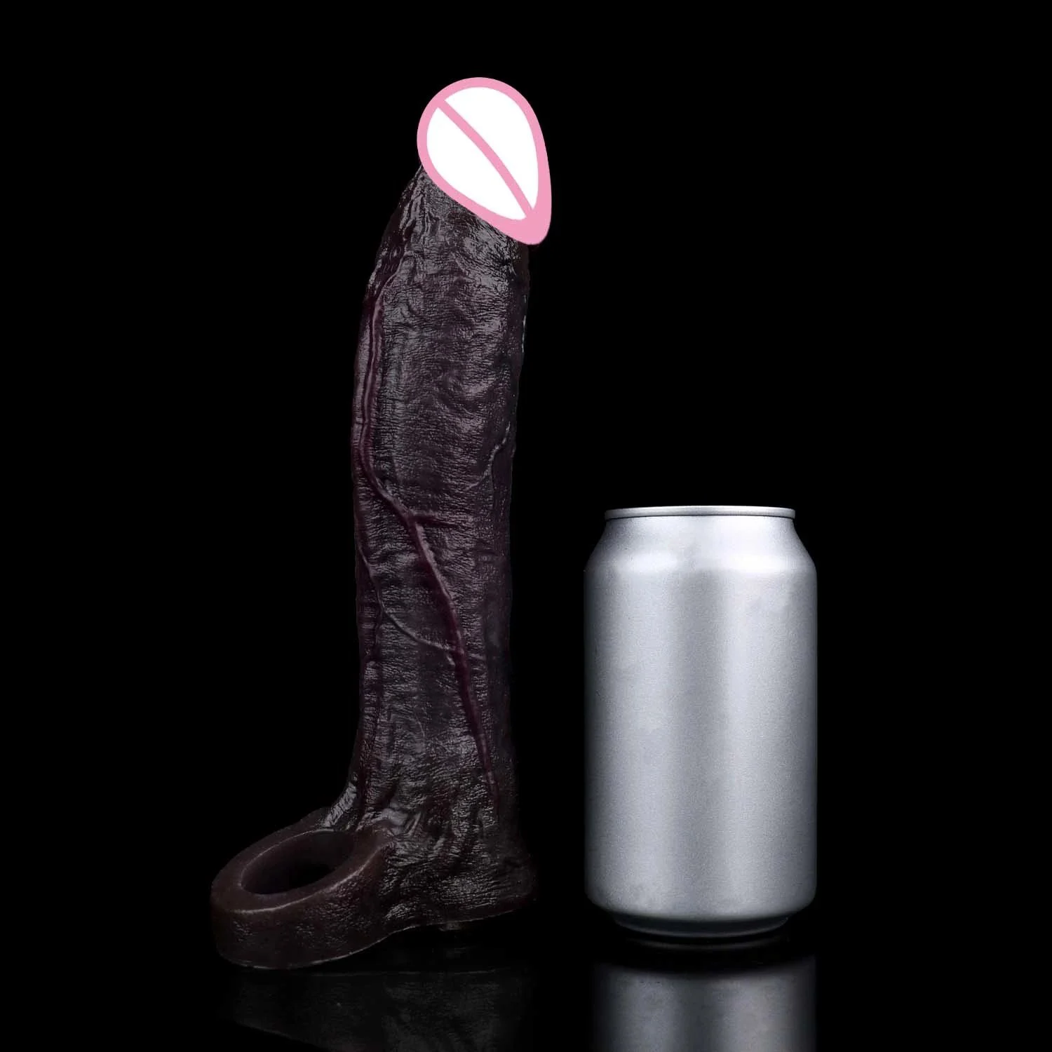 Vibrator Enlarger Sheath for Men Cock Ring Penis Sleeve With 10 Speed Vibration Sex Toy