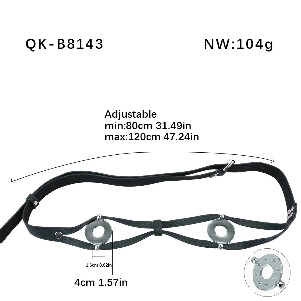 Belt Style Nipple Clamp with Women's Role Playing Tool Round Shape Nipple Clip for Female Sex Game