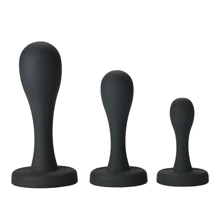 Silicone Anal Plug Training Set Anal Sex Trainer with Prostate Massage Anus Dilator Anal Ball for Beginners-Men Women