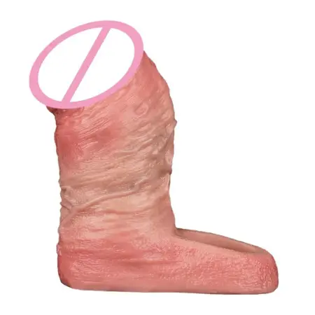Silicone S M L XL Ultra Hollow Dildo Male Penis Enlarge Sleeve Open-ended Realistic Cock Cover for Men Delay Ejaculation