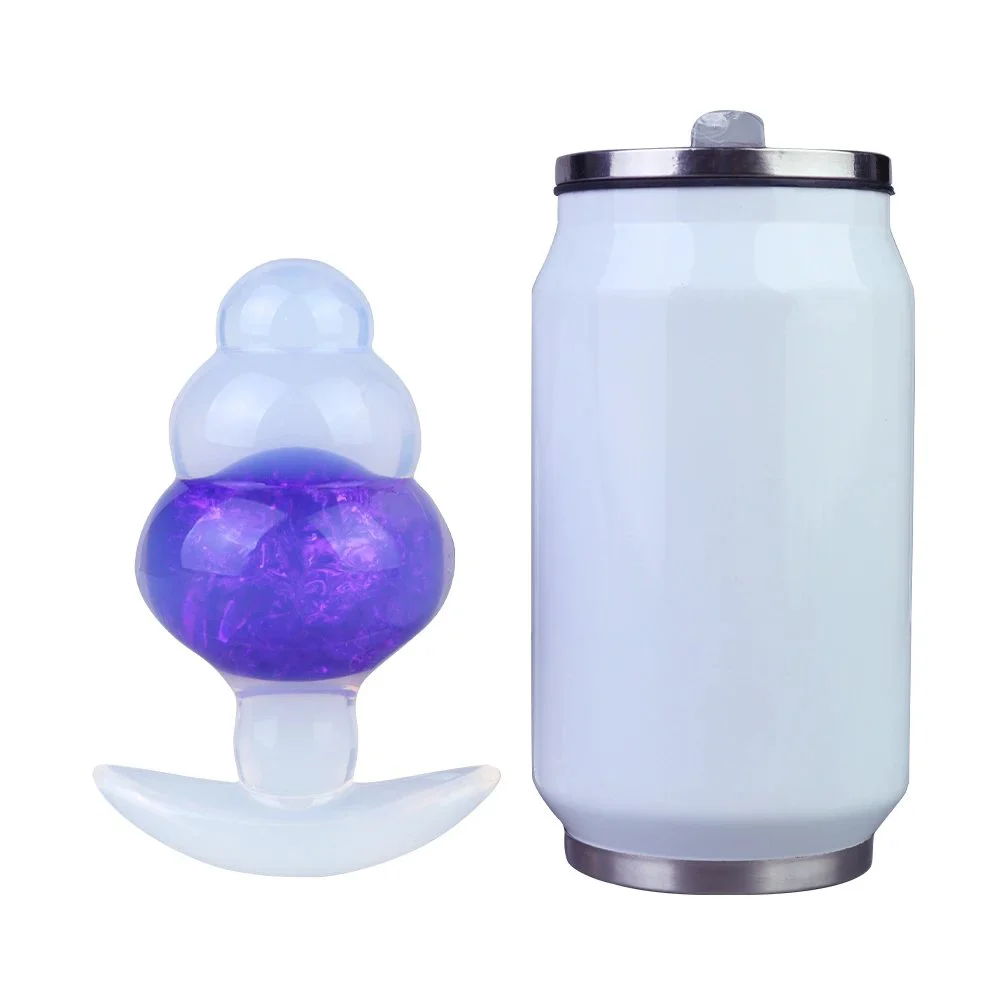 Crystal Silicone Anal Plug with a Ship Anchor Base Design Available in Two Colors for a Realistic Anal Plug Experience