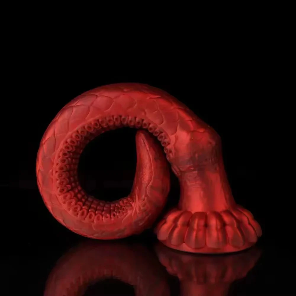 Eel Tentacle-shaped Alien Penis Long Anal Whip Soft Anal Dilator Butt Plug Eco-Friendly 100% Waterproof Silicone Adult Sex Toy