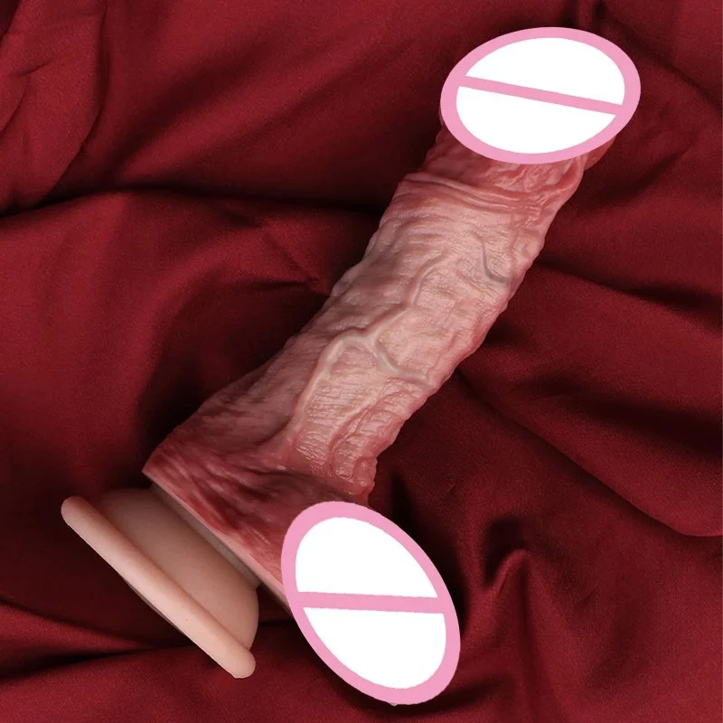 Small Double-layered Skin-colored Dildo 3D Precision Modeling Realistic Texture Adult Sex Toy with Suction Cup