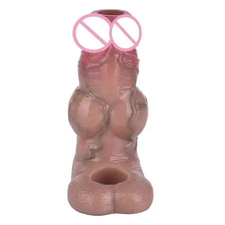 Soft Cock Sleeve with Knot Penis Enlargement Extensions Condom 4.9in Sex Toys for Men Couples Adults Products Intimate Goods