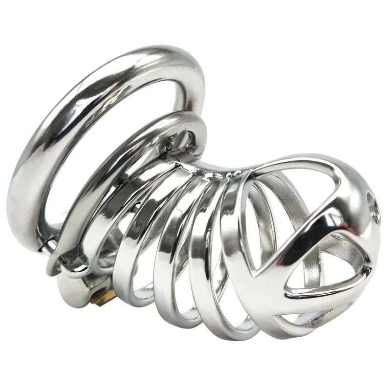 12E Chastity Device to Prevent Cheating Stainless Steel Desire Control Ring Make love Adult Products Male Chastity Be
