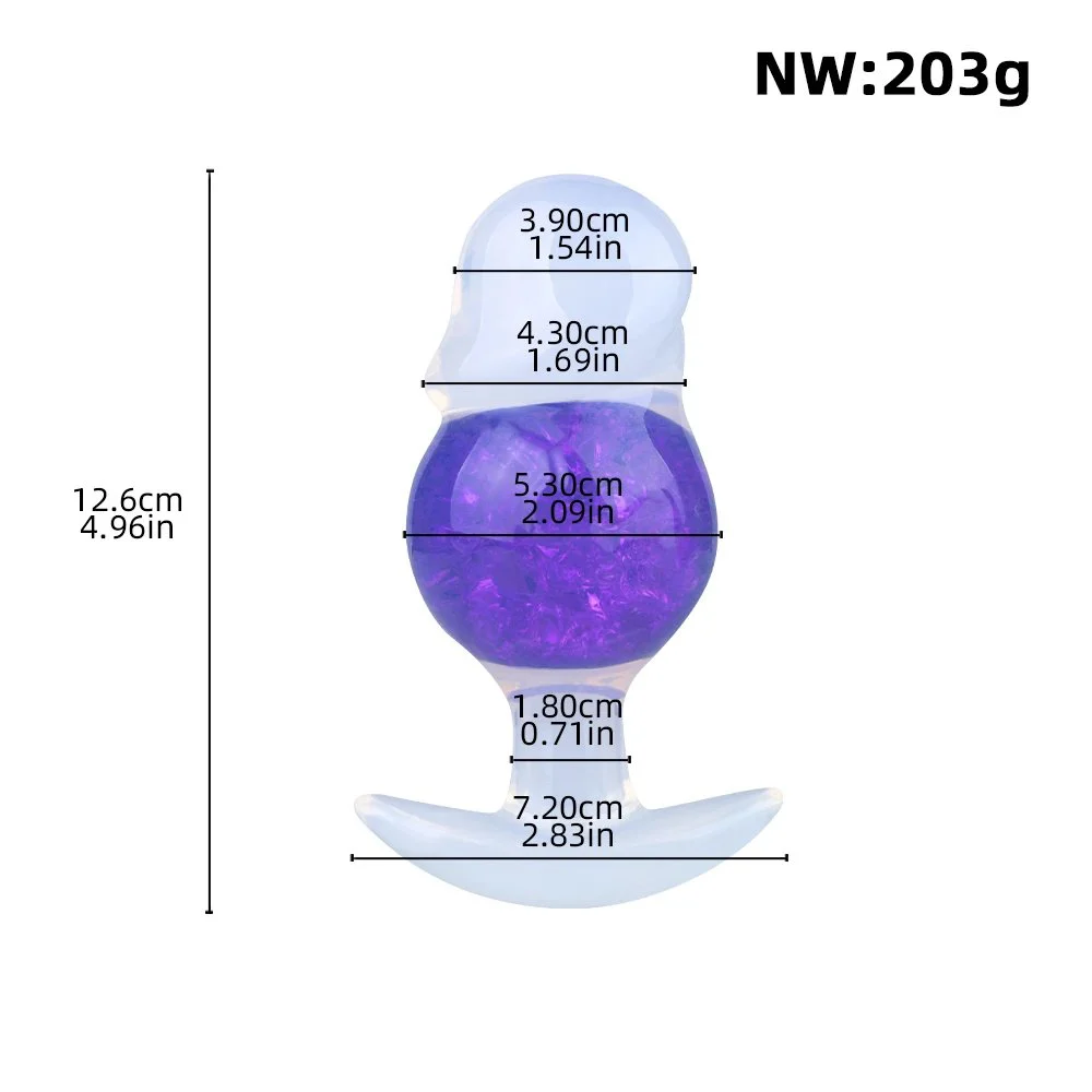 Crystal Ship Anchor-shaped XXL Large Anal Plug for a Stimulating Experience Made of Silicone,suitable for Both Women and Men