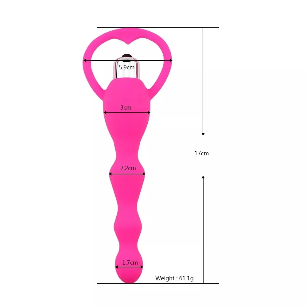 Silicone Anal Beads Vibrators Prostate Massager Big Ass Anal Bead Vibrator for Women
