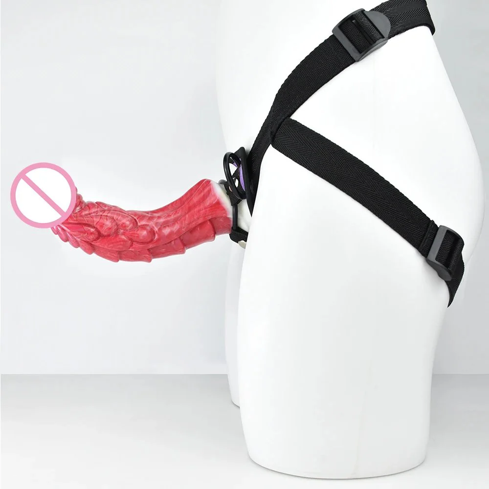 23cm Large Size Realistic Silicone Penis Soft Dildo With Belt Strap-On Sex Toys for Man Women