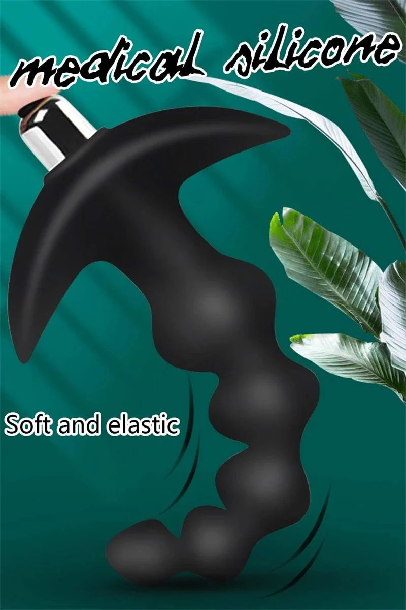 Electric Silicone Anal Beads Butt Plug Vagina Vibrator for Women and Men Gay Sex Toys for Mutual Anal Masturbation