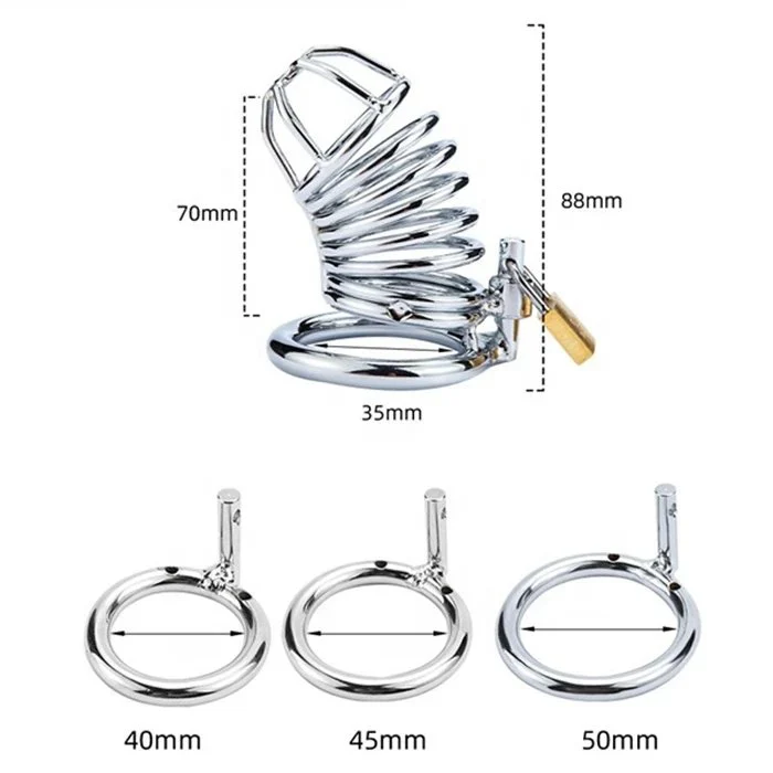 3 Sizes Men's Cock Cage Rings Adult Chastity Device for Penis Exercise Sex Toys Property